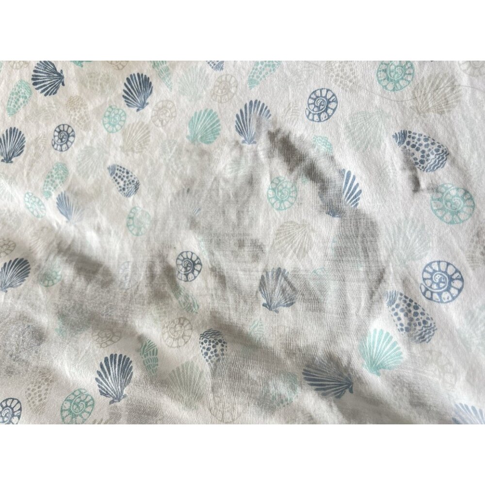 Set 3 Queen Sea Shell Flat Sheet + 2 Qu Pillowcases 60% PIMA COTTON Ocean Summer - Picture 13 of 14